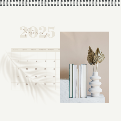 Creamy Beige Calendar 2025